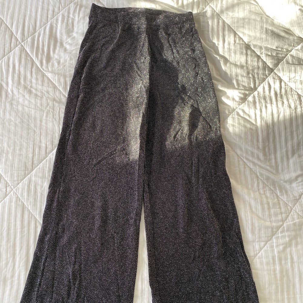 Black and Sequined Flare Pants